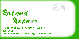 roland metner business card